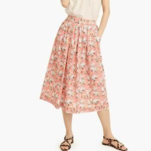 NWT J. Crew Liberty of London Josephine Floral Midi Cotton Skirt